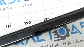 Molding door-glass center front right Porsche Macan 15-24 chrome, with graphite trim, worn, scratches