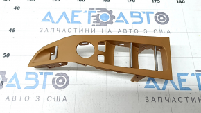 Front left window lift control trim for BMW X5 G05 19-24, brown, COGNAC, for automatic folding