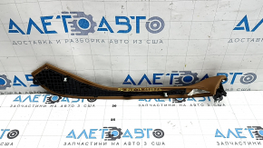 Upper right side center console trim for BMW X5 G05 19-22, brown leather, COGNAC, scratches
