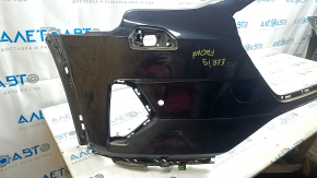 Bare front bumper for Audi E-Tron 19-23 with parking sensors, Quattro, black LY9T, without plugs, scratches, sand, broken fastener