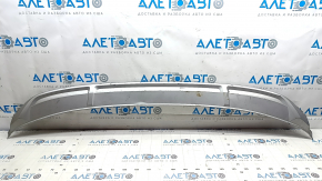 Front bumper center lip, Audi E-Tron 19-23, silver, Quattro, scratches, broken lip, bent