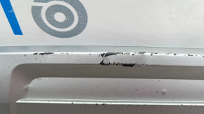 Front bumper center lip, Audi E-Tron 19-23, silver, Quattro, scratches, broken lip, bent