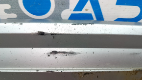 Front bumper center lip, Audi E-Tron 19-23, silver, Quattro, scratches, broken lip, bent