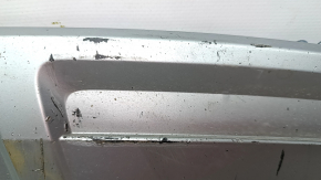 Front bumper center lip, Audi E-Tron 19-23, silver, Quattro, scratches, broken lip, bent