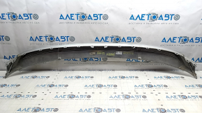 Front bumper center lip, Audi E-Tron 19-23, silver, Quattro, scratches, broken lip, bent