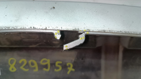 Front bumper center lip, Audi E-Tron 19-23, silver, Quattro, scratches, broken lip, bent