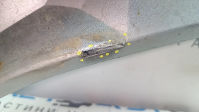 Front bumper center lip, Audi E-Tron 19-23, silver, Quattro, scratches, broken lip, bent