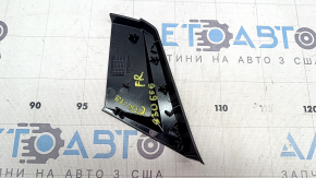 Right side lower center console monitor trim panel for Audi E-Tron 19-23, glossy black, scratches