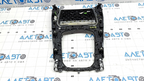 BMW X5 G05 19-24 center console trim, gray, backlit, scratches, chrome peeling