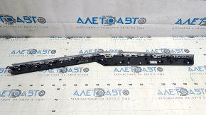 Upper right front panel trim for Audi E-Tron 19-23 in dark gray wood with chrome molding