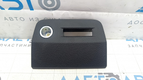 Black rear lower center console trim for Audi E-Tron 19-23, with cigarette lighter and USB Hub, with cigarette lighter