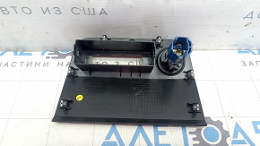 Black rear lower center console trim for Audi E-Tron 19-23, with cigarette lighter and USB Hub, with cigarette lighter