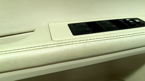 Door trim card front left Lexus ES300h ES350 13-15 beige with beige insert leather, armrest beige leather, molding under the wood gloss, with control of the window lift, with overlay, with a memory bu
