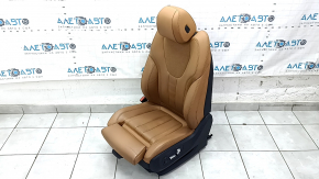 BMW X5 G05 19-23 driver's seat with airbag, electric, heated, memory, Sport, brown leather COGNAC, dry-cleanable, worn