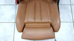 BMW X5 G05 19-23 driver's seat with airbag, electric, heated, memory, Sport, brown leather COGNAC, dry-cleanable, worn