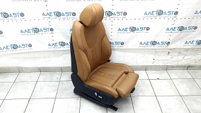 BMW X5 G05 19-23 passenger seat with airbag, electric, heated, Sport, brown leather COGNAC, dry-cleanable
