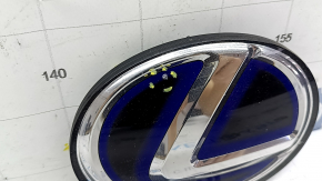 Lexus ES300h 13-18 blue grille emblem, chipped, sand-stained, broken mount