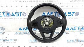 BMW X5 G05 19-24 black leather steering wheel with heating, under the paddle shifters, Sport, scratches, peeling, worn