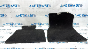 Set of floor mats for BMW X5 G05 19-23, black cloth, 2 rows, for cleaning
