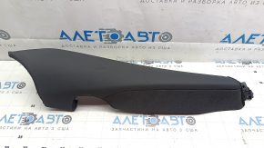 Right side bolster for the 2nd row of seats, Audi E-Tron 19-23, black leather, missing a fastening fragment