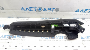 Right side bolster for the 2nd row of seats, Audi E-Tron 19-23, black leather, missing a fastening fragment