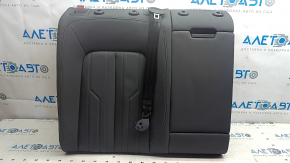 Rear row of seats, 2nd row, upper part, right, Audi E-Tron 19-23, dark gray leather, with belt