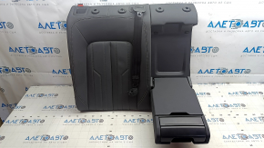Rear row of seats, 2nd row, upper part, right, Audi E-Tron 19-23, dark gray leather, with belt