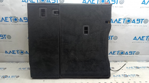 Rear row of seats, 2nd row, upper part, right, Audi E-Tron 19-23, dark gray leather, with belt