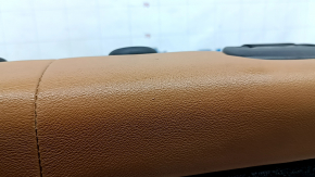 Rear seat backrest, 2nd row, left, BMW X5 G05 19-22, for 2 rows, brown leather COGNAC, heated, with belt, dents, scratches