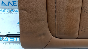 Rear seat backrest, 2nd row, left, BMW X5 G05 19-22, for 2 rows, brown leather COGNAC, heated, with belt, dents, scratches