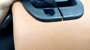 Rear seat backrest, 2nd row, left, BMW X5 G05 19-22, for 2 rows, brown leather COGNAC, heated, with belt, dents, scratches