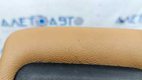 Rear seat backrest, 2nd row, left, BMW X5 G05 19-22, for 2 rows, brown leather COGNAC, heated, with belt, dents, scratches