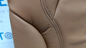 Rear seat backrest, 2nd row, left, BMW X5 G05 19-22, for 2 rows, brown leather COGNAC, heated, with belt, dents, scratches