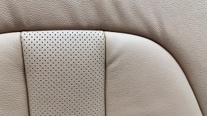 Rear seat backrest, 2nd row, left, BMW X5 G05 19-22, for 2 rows, brown leather COGNAC, heated, with belt, dents, scratches