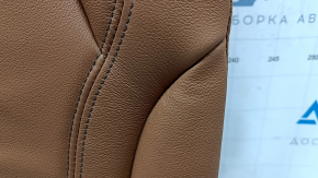 Rear seat backrest, 2nd row, left, BMW X5 G05 19-22, for 2 rows, brown leather COGNAC, heated, with belt, dents, scratches