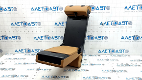 Rear seat backrest, 2nd row, center, BMW X5 G05 19-22, for 2 rows, brown leather, COGNAC, dents, scratches
