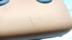 Rear seat backrest, 2nd row, center, BMW X5 G05 19-22, for 2 rows, brown leather, COGNAC, dents, scratches
