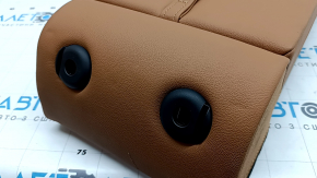 Rear seat backrest, 2nd row, center, BMW X5 G05 19-22, for 2 rows, brown leather, COGNAC, dents, scratches