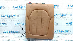 Rear seat backrest, 2nd row, right, BMW X5 G05 19-22, for 2 rows, brown leather COGNAC, heated, dents, scratches
