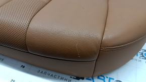 Rear seat cushion, 2nd row, BMW X5 G05 19-22, for 2 rows, brown leather COGNAC, heated, dents, scratches, needs cleaning