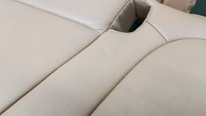 Rear seat cushion, 2nd row, BMW X5 G05 19-22, for 2 rows, brown leather COGNAC, heated, dents, scratches, needs cleaning