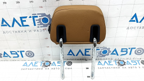 Rear right headrest, 2nd row, BMW X5 G05 19-23, brown leather, COGNAC, scratches, dents, needs cleaning