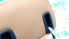 Rear right headrest, 2nd row, BMW X5 G05 19-23, brown leather, COGNAC, scratches, dents, needs cleaning