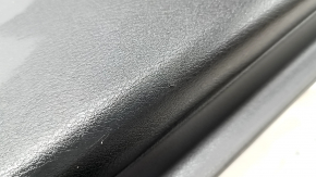 Front left door panel for Nissan Murano z52 20-21, black with black leather insert, black leather armrest, glossy gray molding, with handle, scratches, dents