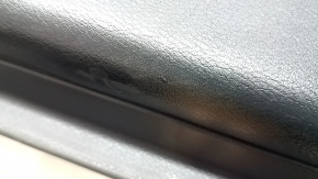 Front left door panel for Nissan Murano z52 20-21, black with black leather insert, black leather armrest, glossy gray molding, with handle, scratches, dents