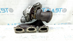 Turbocharger assembly with manifold, left, Porsche Macan 15-18, 3.0T, 90kW