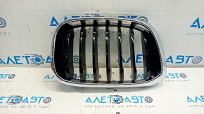 Radiator grill right BMW X3 G01 18-21 nostril, chrome frame + black grill