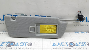 Right visor for Audi E-Tron 19-23, gray, with backlight, without hook, dry-cleanable