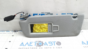 Left visor for Audi E-Tron 19-23, gray, with backlight, without hook, dry-cleanable
