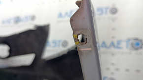 Front bumper, bare, Toyota Prius V 12-14 pre-restoration, blue, cracked, missing fragment, scratches, dented, broken fasteners